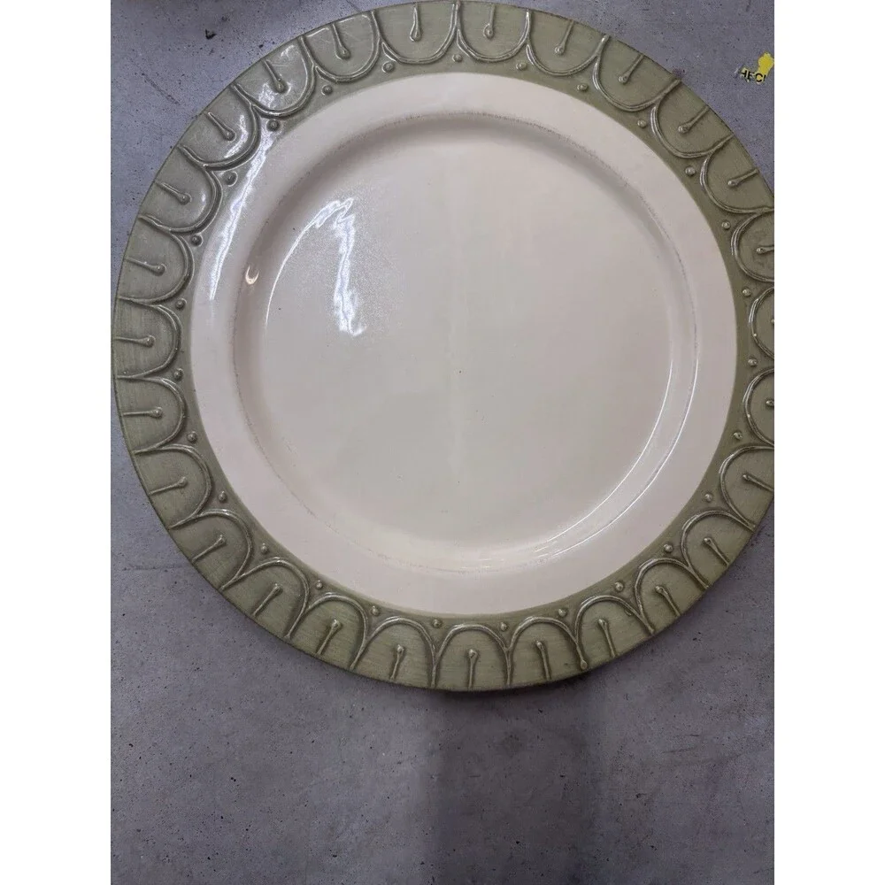 Pier 1 Gemma Baroque Honey Round Platter Chop Plate 14”